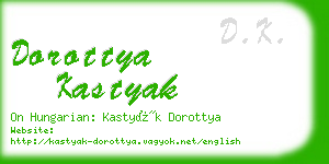 dorottya kastyak business card